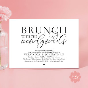 Brunch with the newlyweds, Modern Classy Wedding Invitation