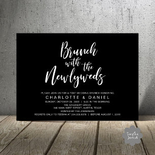 Brunch with the newlyweds, Wedding Elopement Invitation