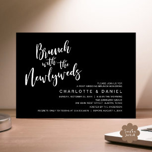 Brunch with the newlyweds, Wedding Elopement Invitation