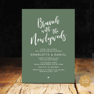 Brunch with the newlyweds, Wedding Elopement Invitation