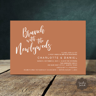 Brunch with the newlyweds, Wedding Elopement Invitation