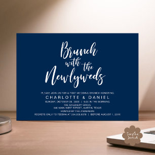 Brunch with the newlyweds, Wedding Elopement Invitation