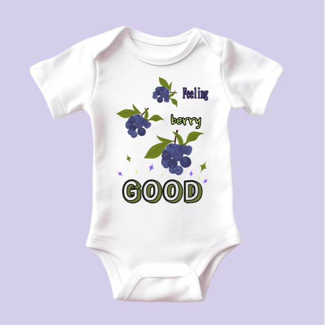 Brunches of blueberries  baby bodysuit (Creator Uploaded)