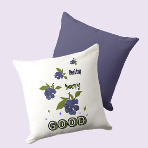 Brunches of blueberries cushion