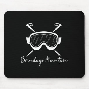 Brundage mountain idaho ski goggles skiing skier mouse pad