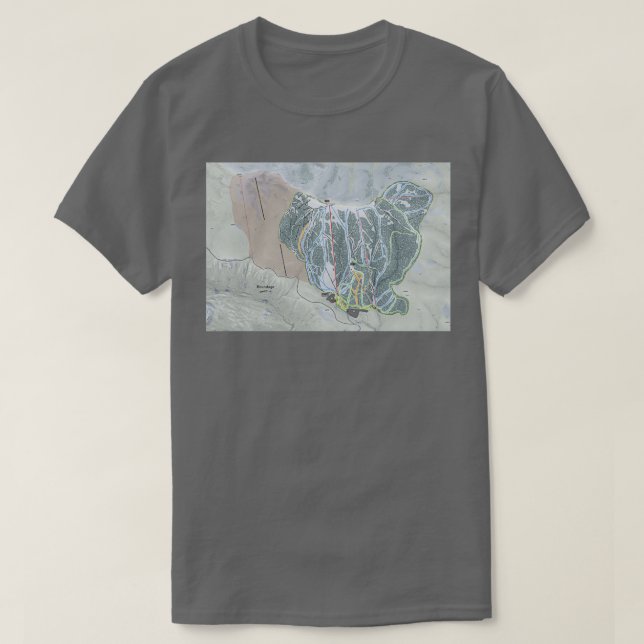 Brundage Resort Trail Map T-Shirt (Design Front)