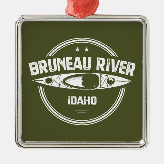 Bruneau River Idaho Kayaking Metal Tree Decoration (Front)