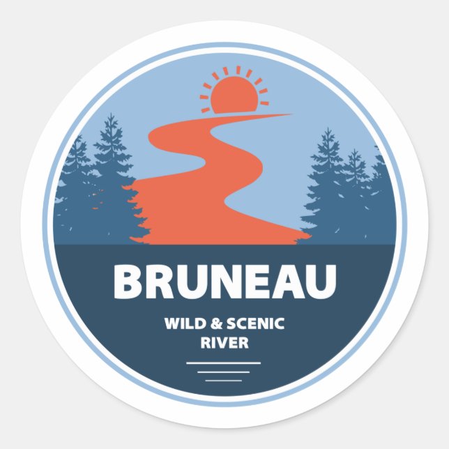 Bruneau Wild And Scenic River Idaho Classic Round Sticker (Front)