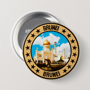 Brunei 7.5 cm round badge