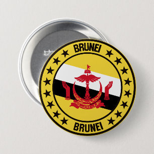 Brunei 7.5 cm round badge