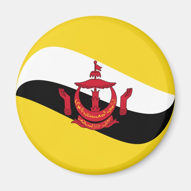 Brunei Fisheye Flag Magnet (Front)
