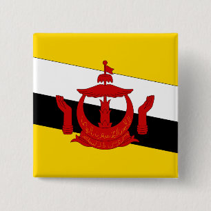 Brunei Flag 15 Cm Square Badge