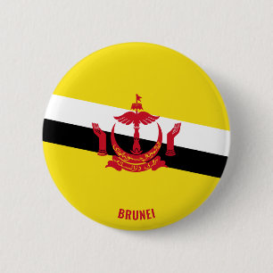Brunei Flag Charming Patriotic 6 Cm Round Badge