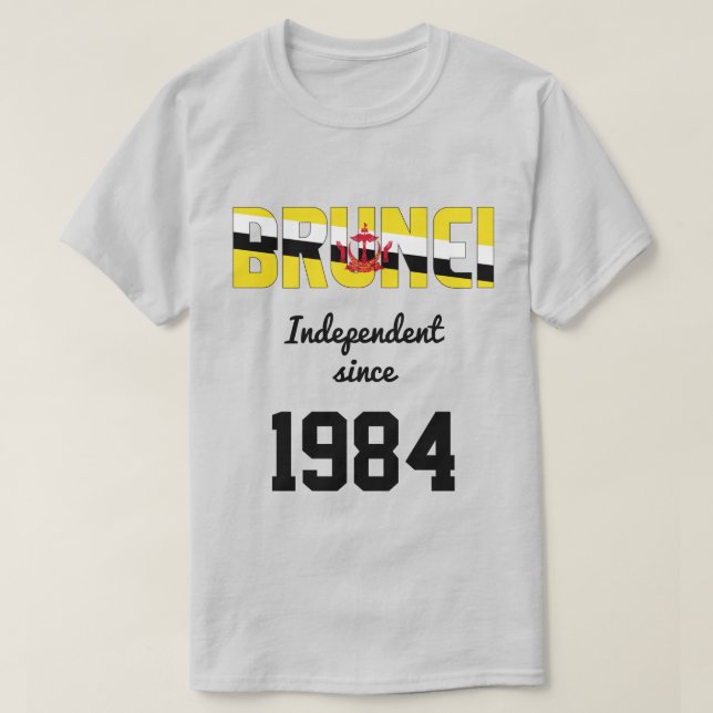 Brunei Flag Independence Celebration T-Shirt (Design Front)