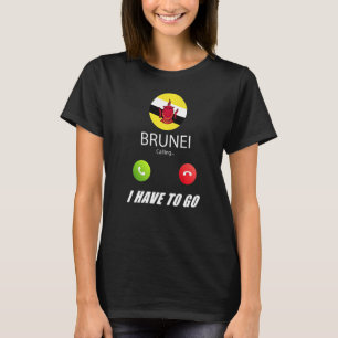 Brunei Flag Souvenir Brunei Is Calling Is Calling T-Shirt