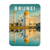 Brunei Illustration Travel Art Vintage