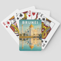 Brunei Illustration Travel Art Vintage