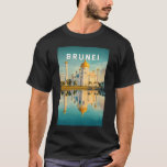 Brunei Illustration Travel Art Vintage T-Shirt<br><div class="desc">Brunei vector artwork design. Brunei,  a small yet culturally rich nation on the island of Borneo,  is known for its magnificent mosques,  pristine rainforests,  and unique stilt villages.</div>