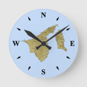 Brunei Map Clock