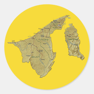 Brunei Map Sticker