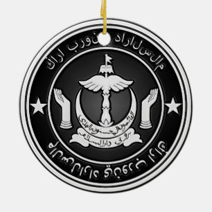 Brunei  Round Emblem Ceramic Tree Decoration