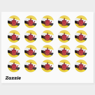 Brunei  Round Icon Flag Classic Round Sticker