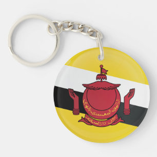 Brunei  Round Icon Flag Key Ring