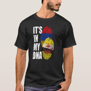 Bruneian And Armenian Mix DNA Flag Heritage T-Shirt