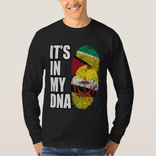 Bruneian And Guyanese Mix DNA Flag Heritage T-Shirt