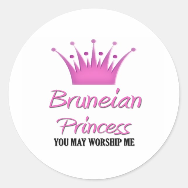 Bruneian Princess Classic Round Sticker (Front)