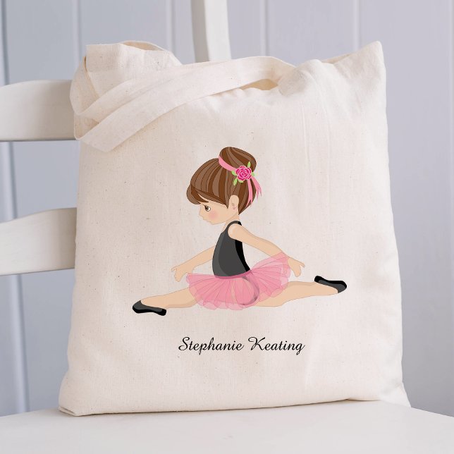 Brunette Ballerina Personalised Tote Bag (Creator Uploaded)
