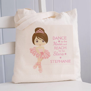 Brunette Ballerina Tote Bag