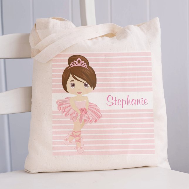 Brunette Ballerina Two Sided Tote Bag (Creator Uploaded)