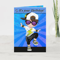 Brunette Boys Hip Hop Happy Birthday