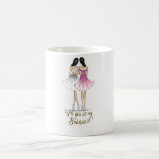 Brunette Bride/Brunette Bridesmaid Mug
