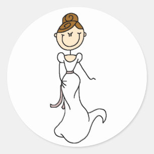 Brunette Bride Sticker