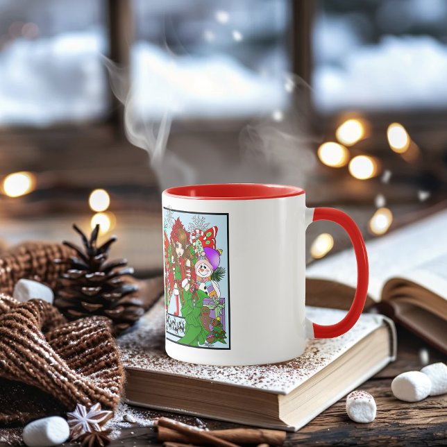 Brunette Christmas Present Fairy Mug (Creator Uploaded)