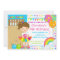 Brunette Girl Bowling Birthday Party Invitations