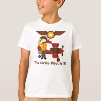 Brunette Girl Pilot Birthday Custom T-shirt