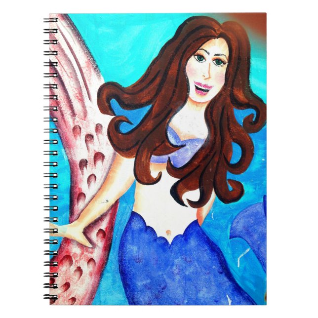 brunette mermaid notebook (Front)