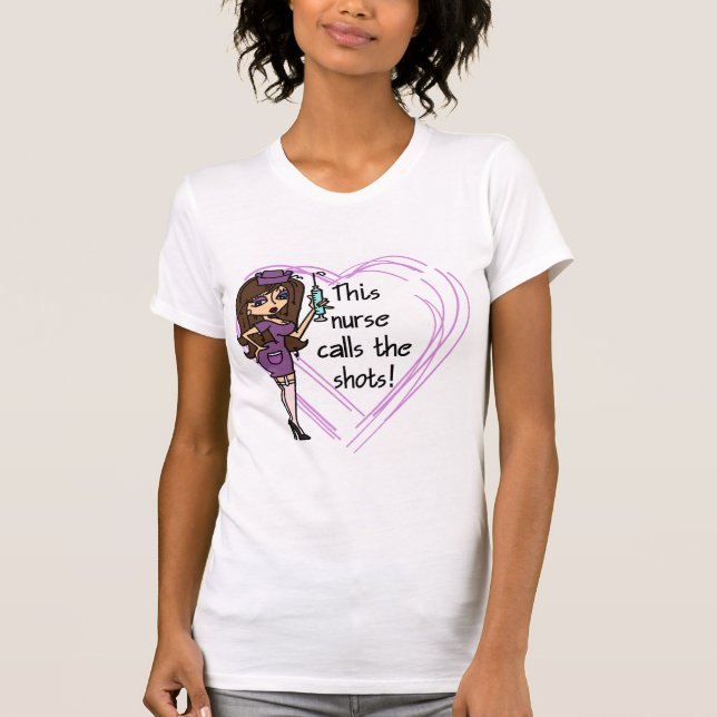 Brunette Nurse T-shirts and Gifts (Front)