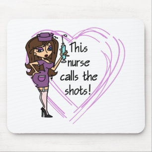 Brunette Nurse T-shirts and Gifts Mouse Pad