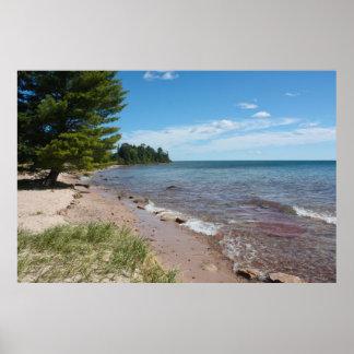 Brunette Park Shoreline — Lake Superior, Michigan Poster