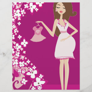 brunette pregnant woman