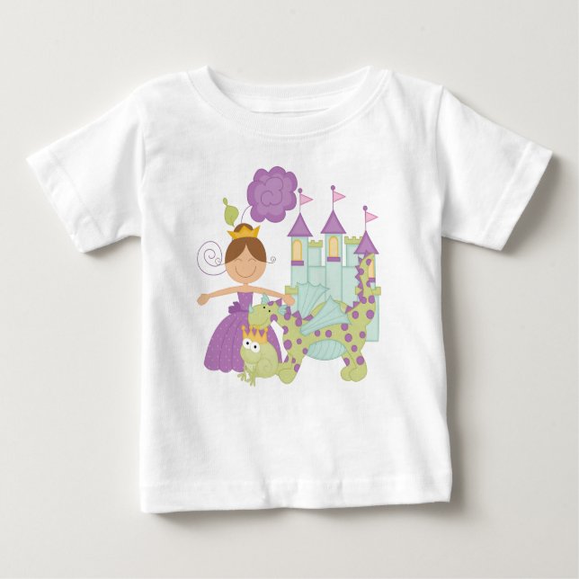 Brunette Princess Baby T-Shirt (Front)