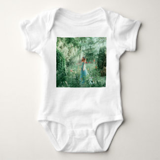 Brunette Princess: Fairy Forest Watercolor Baby Bodysuit