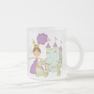Brunette Princess Frosted Glass Coffee Mug