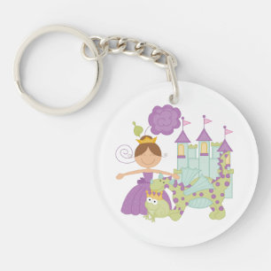 Brunette Princess Key Ring