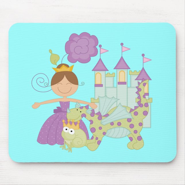 Brunette Princess Mouse Pad (Front)