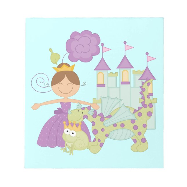 Brunette Princess Notepad (Front)